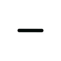 Simple Black Line Rounded Ends Math Subtract Sign Icon Symbol vector