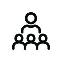 Simple Line Style People Hierarchy Outline Icon Symbol Design Element vector