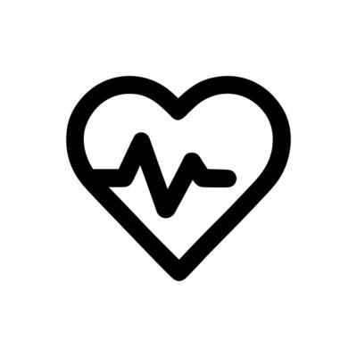 Simple Line Heartbeat Heart Rate Medical Pulse Sign Symbol Icon