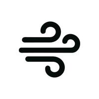 Minimalist Lineart Wind Symbol with Three Swirls Weather Icon Design vector