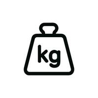 Simple Outline Style Weight Kilogram Symbol for Measurement Icon vector