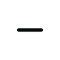 Simple Black Line Minus Sign Icon Symbol Isolated on White Background vector