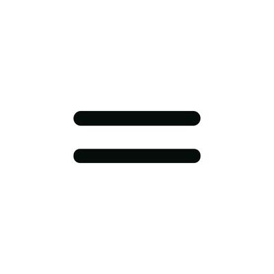 Minimalist Bold Equal Symbol Sign Shape Graphic Element Icon