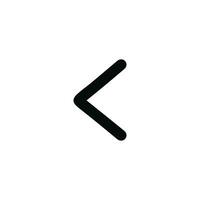 Simple Line Style Chevron Left Arrow Directional Navigation Icon Shape vector