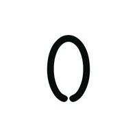 Minimalist Line Style Oval Shape Element Geometric Figure Simple Graphic vector