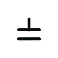 Simple Line Drawing Electrical Grounding Symbol Isolated on White Background vector