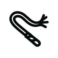 Simple Line Art Cattle Whip Isolated on White Background Illustration vector