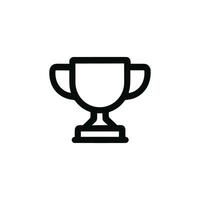 Minimalist Line Art Trophy Symbol of Success and Achievement Icon vector