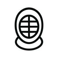 Simple Outline Diving Helmet Sea Exploration Minimalistic Line Icon Design vector