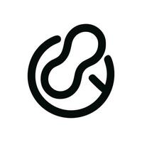 Simple Line Style Abstract Shape Symbol Icon for Brand Logo vector