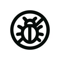 Minimalist Outline Stop Sign with Bug Symbol for Pest Control vector
