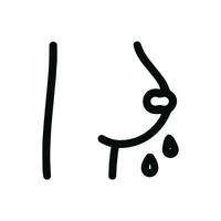 Simple Line Art Breastfeeding Icon Symbol for Mother and Baby Health vector