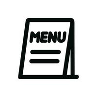 Simple Outline Stand Menu Chalkboard Restaurant Blackboard Icon Element vector