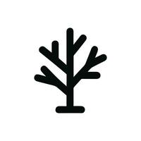 Simple Outline Graphic Branch Icon Tree Silhouette Minimalist Style Design vector