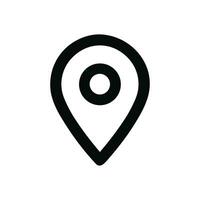 Simple Line Style Location Pointer Symbol Navigation Direction Icon vector