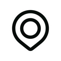 Simple Line Style Location Pointer Mark Graphic Shape Symbol Icon vector