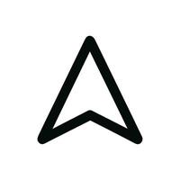 Simple Outline Style Navigation Arrow Pointing Upward Direction Icon vector