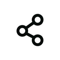 Simple Outline Circle Connection Symbol Modern UI Icon Graphic Element vector