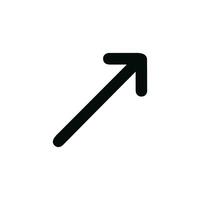 Simple Line Style Upward Direction Arrow Navigation Sign Element vector