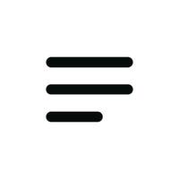 Simple Rounded Line Menu Hamburger Style Navigation Bar Icon vector