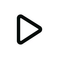 Rounded Line Play Button Simple Sign Interface Element Icon vector
