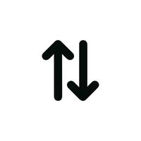 Simple Line Style Arrow Up and Down Exchange Direction Icon vector