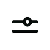 Minimalist Line Style Adjustment Setting Application Icon with Editable Control vector