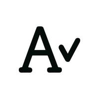 Bold Style Letter A and Checkmark Illustration Concept for Initial Logo vector