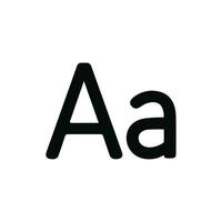 Simple Bold Upper and Lower Case A Letter Isolated Icon Alphabet vector