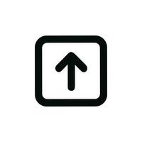 Simple Outline Arrow Inside Rounded Square Shape Sign Element vector