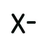 Simple Bold Round Negative Sign Icon in Black and White Isolated vector