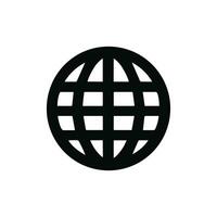 Simple Line Globe Grid World Element for Business and Technology Icon vector