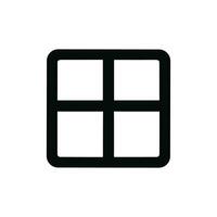Minimalist Outline Square Grid Menu Icon for Application and Website vector