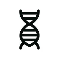 Simple Outline DNA Strand Genetic Information Isolated Symbol Icon vector