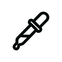 Line Art Simple Pipette Dropper Science Laboratory Tool Medical Icon vector