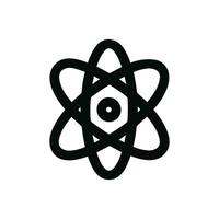 Minimalist Outline Science Atom Structure Model Icon Element Design vector