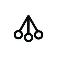 Simple Line Style Newton Cradle Balance Balls Minimalist Icon vector