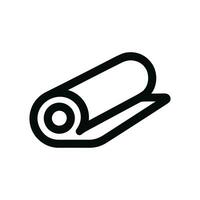 Outline Simple Rolled Fabric Textile Material Minimalist Icon Design vector