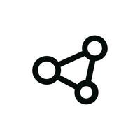 Simple Line Connection Dots Network System Element and Data Integration Icon vector