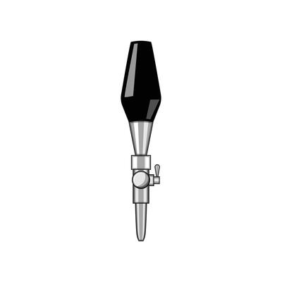 beer lager tap handle cartoon illustration