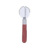 coconut shredder scraper tool cartoon illustration vector