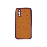 cork durable phone case cartoon element vector