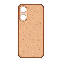 cork protective phone case cartoon element vector