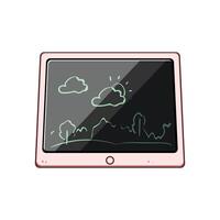 digital sketching handwriting pad cartoon illustration vector
