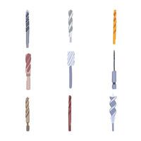 bit drill set cartoon element vector