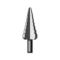 drill wood bit cartoon element vector