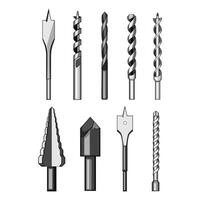 bit drill set cartoon item vector