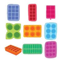 herb fresh freezing tray set cartoon vector