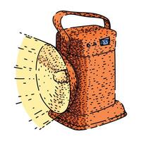 lantern flashlight sketch hand drawn vector