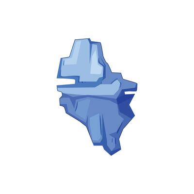 iceberg melting cartoon illustration